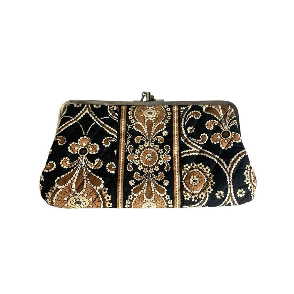 Vera Bradley Women’s Caffe Latte Double Kisslock Wallet